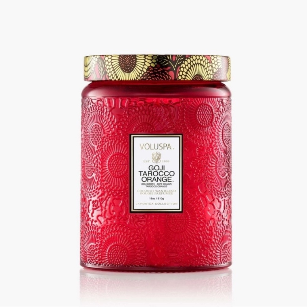 Voluspa Goji Tarocco Orange Candle 18oz. - slightly used